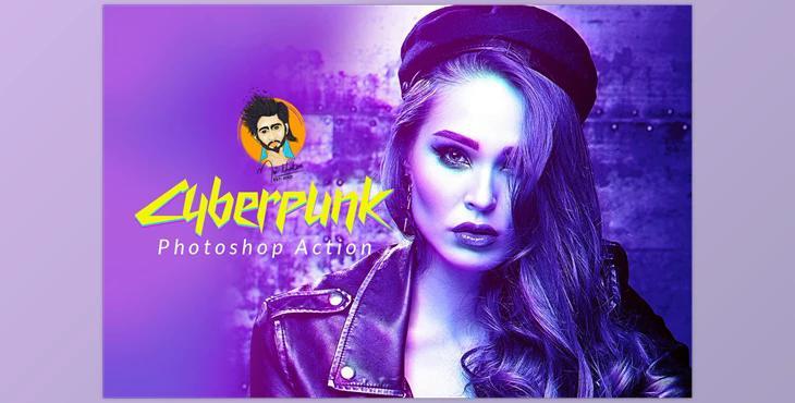 Cyberpunk Photoshop Action CreativeMarket-5734504 (JPG, ATN)