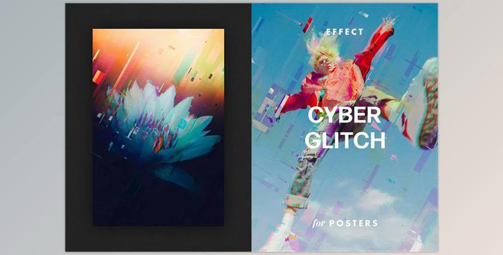 Cyber Glitch Effect for Posters CreativeMarket - 7158293