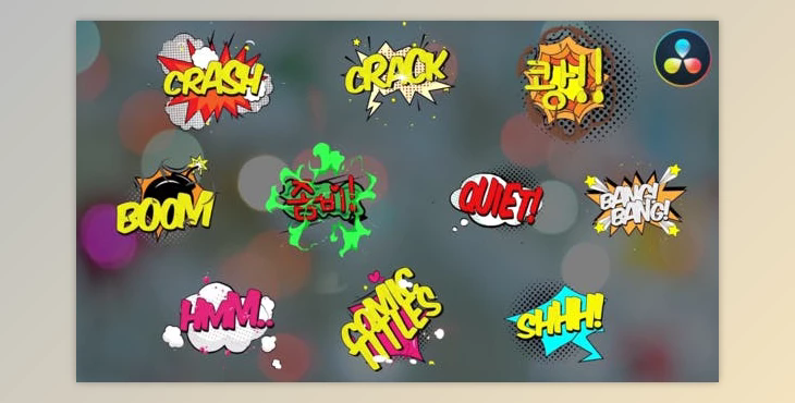 Comic Titles for DaVinci Resolve (Videohive 52469720)