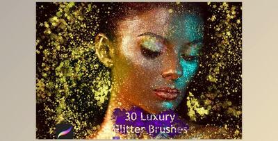 30 Glitter Procreate Brushes
