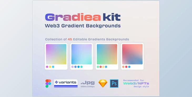 UI8 – Gradiea Kit – Web3 Gradient Backgrounds