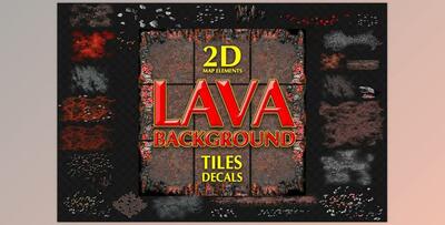 LAVA GAME BACKGROUND TILES AND DECAL