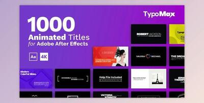 TypoMax – 1000 Animated Titles for After Effects (Videohive 39625348) - AE Project