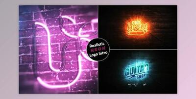 Realistic Neon Logo Intro (Videohive 29481365) - AE Project