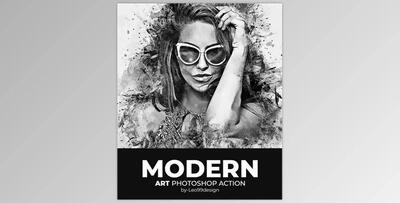 Graphicriver – Modern Art photoshop action 21836053 (ABR, PAT, ATN)