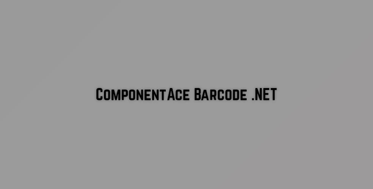 ComponentAce Barcode .NET Full Source Code