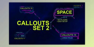 Callouts set 2 space (Videohive 24318176) - AE Project