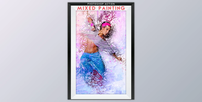Mixed Painting Photoshop Action By fokkira (ABR, PAT, ATN)