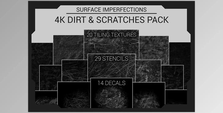 Artstation – Surface Imperfections – Dirt & Scratches Pack