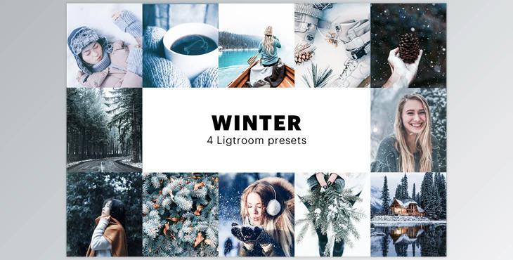 4 Winter Lightroom Presets CreativeMarket-5627706 (XMP, DNG, PDF, PNG)