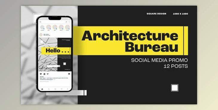 Architecture Bureau Social Media Promo Posts (Videohive 38553949) - AE Project