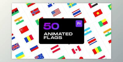Animated Flags for Premiere Pro (Videohive 33361980)