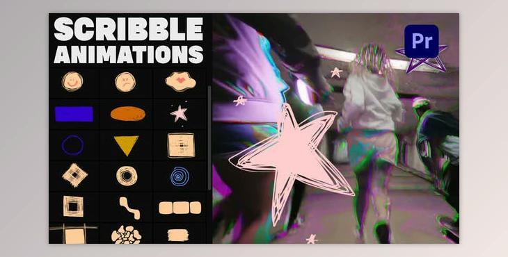 Scribble Elements And Transitions for Premiere Pro (VideoHive 37893166)