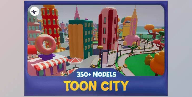 Unity 3D-Models Cartoon City with Toon Shader v1.0