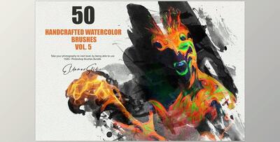 50 Handcrafted Watercolor Brushes – Vol. 5 A3SPJYK