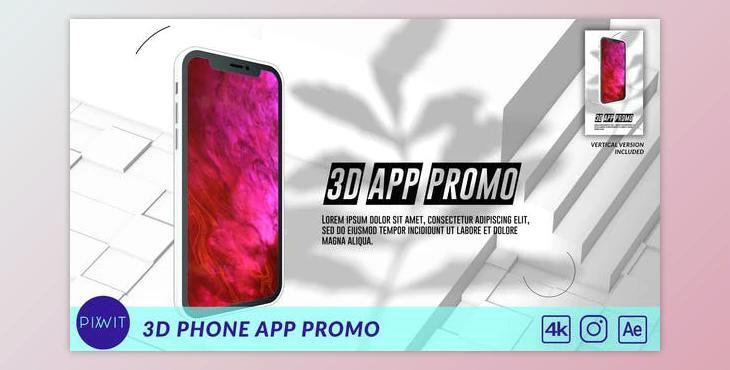 3D Phone App Promo (Videohive 31403878) - AE Project