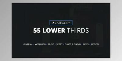 55 Lower Thirds (7 Categories) (Videohive 13935512) - AE Project