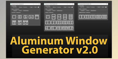 Gumroad – Aluminum Window Generator v2.0 for 3ds Max