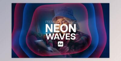 Premium Overlays Neon Waves (Videohive 55362355) - AE Project