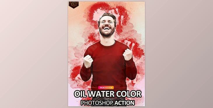Oil Water Color Photoshop Action GraphicRiver-30887072 (ABR, ATN)