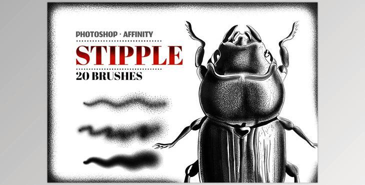 Stipple Photoshop Brushes CreativeMarket - 5802582