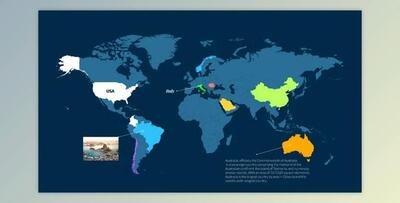 World Map Info (Videohive 36101640) - AE Project