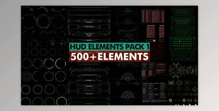 HUD Elements Pack 1 (Videohive 39209206) - AE Project