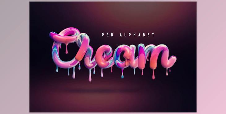 Cream Alphabet (CreativeMarket-3581137)