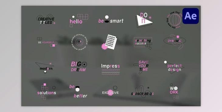 Creative Designer Titles for After Effects (Videohive 51854338) - AE Project