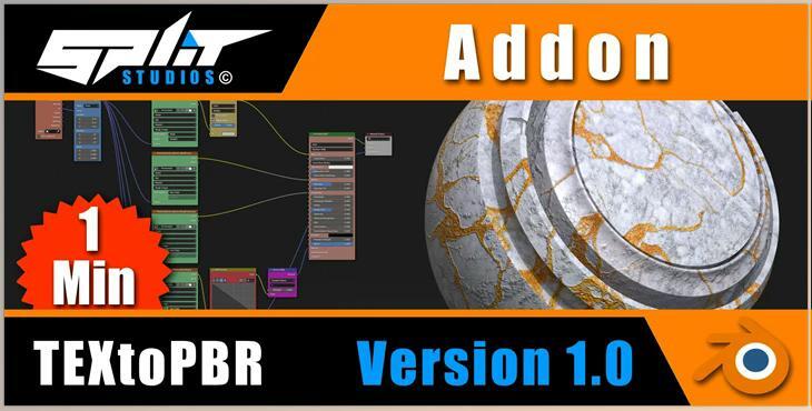 Blender Market – Textopbr / Textures To Pbr In 1 Click 1.0