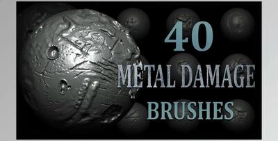 Artstation – Metal Damage Brush + Alphas