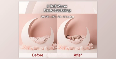 6 Halfmoon Newborn Photo Backdrop JPG