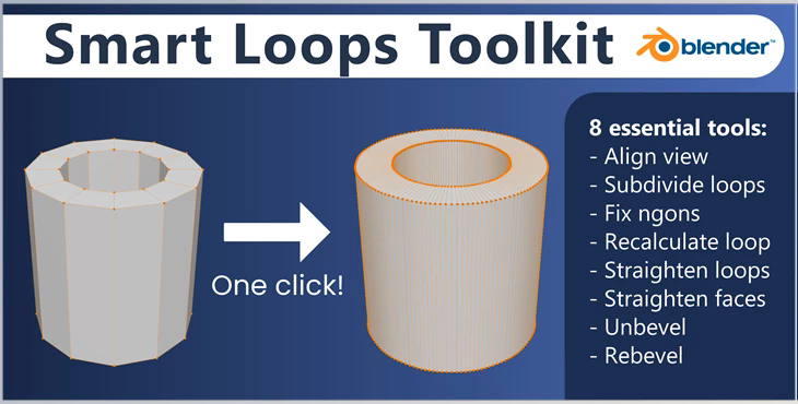 Blender Market – Smart Loops Toolkit v1.1.0