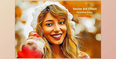 Vector Art Effect Photoshop Action CreativeMarket-5106475 (ATN)
