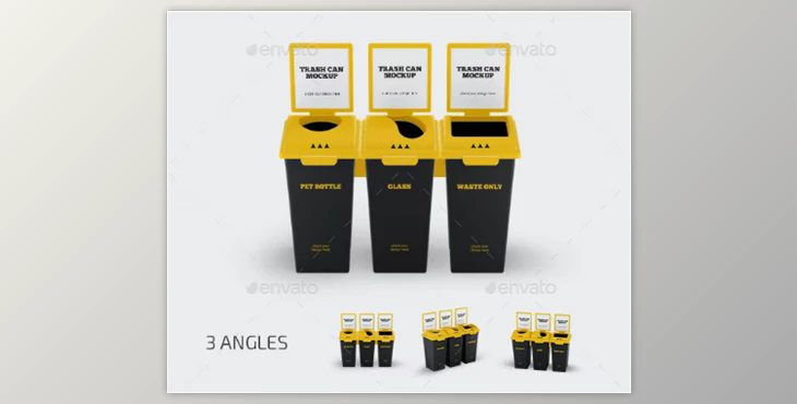 Plastic Trash Can Mockup Set GraphicRiver - 36369406