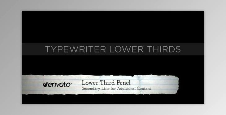 Typewriter Lower Thirds (Videohive 231562)