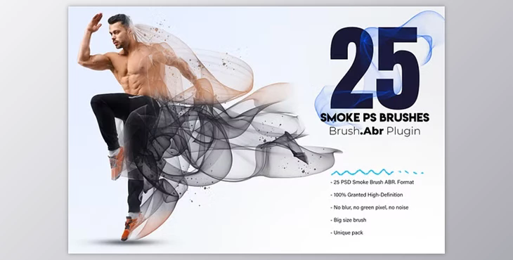 25 Smoke Photoshop Abr Brushes Set - 2834621