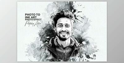 Photo to Ink Art Photoshop Action - 92029879