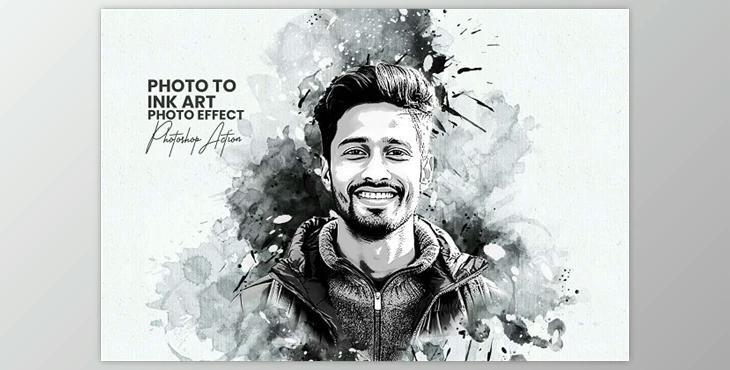 Photo to Ink Art Photoshop Action - 92029879