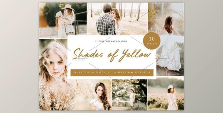 10x Lightroom Presets Shades Yellow By Kzara Visual Concepts