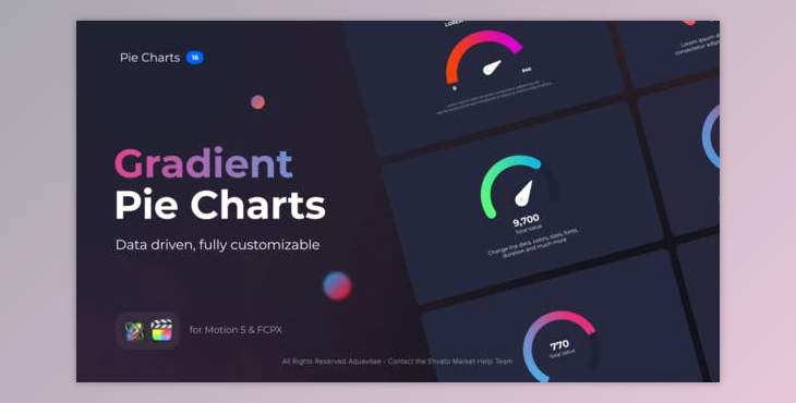 Gradient Pie Charts for Motion & FCPX (Videohive 39511337)