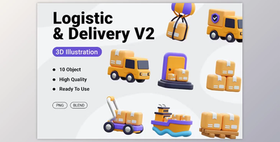 Logistic And Delivery V2 3D Icon 4CP4AVC