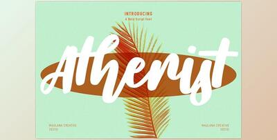 Atherist Script Font CreativeMarket 6709378