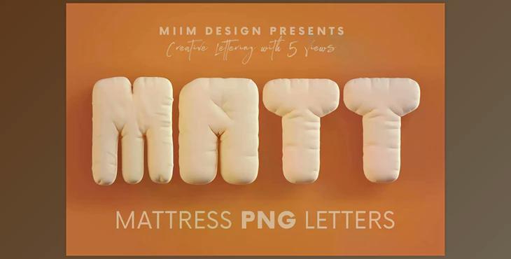 Mattress or Pillow - 3D Lettering - 6449940