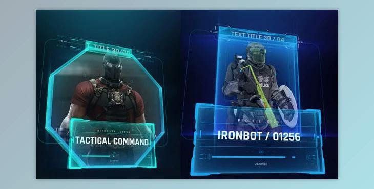 HUD 3D Profiles 4 (Videohive 43285610) - AE Project