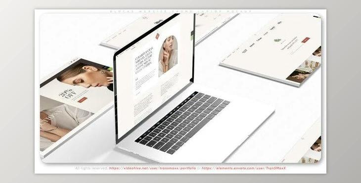 Blocks Website Promo Laptop Mockup (Videohive 39138292) - AE Project