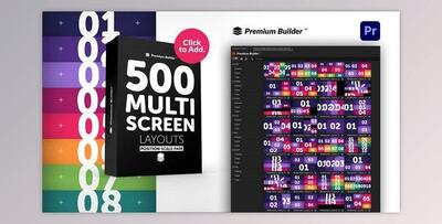 PremiumBuilder Multi Screen Layouts Pack for Premiere Pro (videohive 33943939)