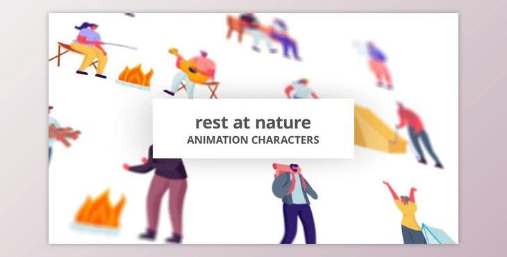 Rest at Nature - Character Set (Videohive 32842665) - AE Project