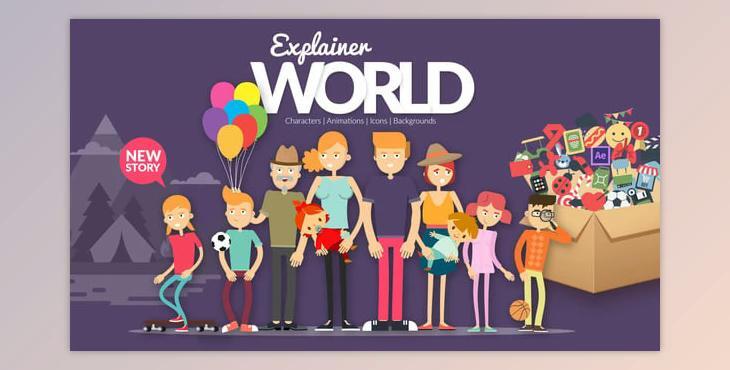 Explainer World Characters (Videohive 54738266) - AE Project