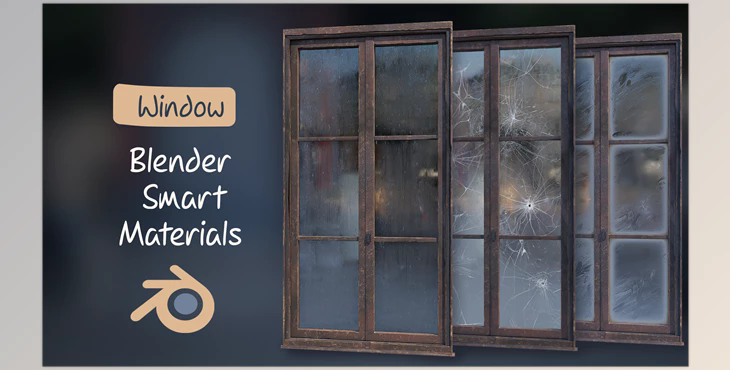 Blender Smart Materials Window Procedural Water Drops